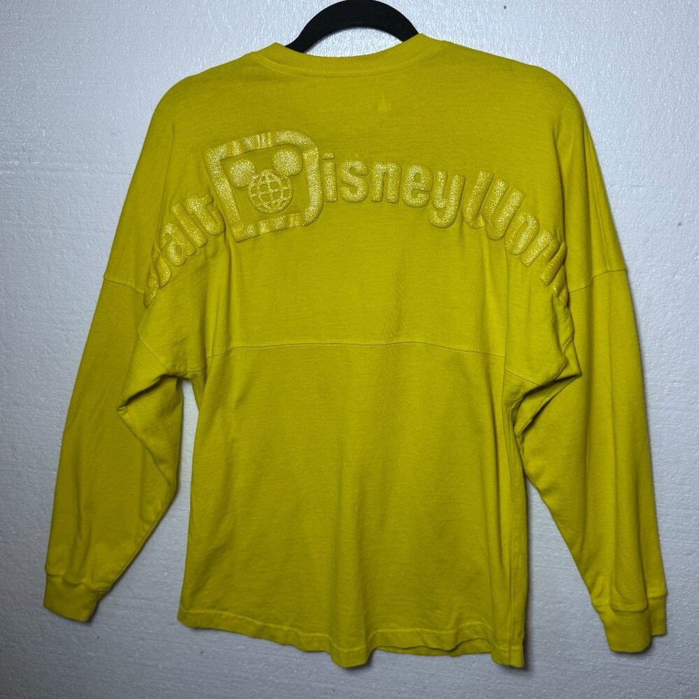 Walt Disney World Spirit Jersey Size XS Sunshine Yellow Glitter Parks WDW Logo